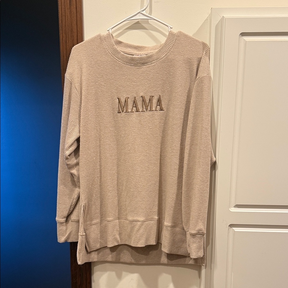 Jadelynn Brooke Ribbed Beige Sweater